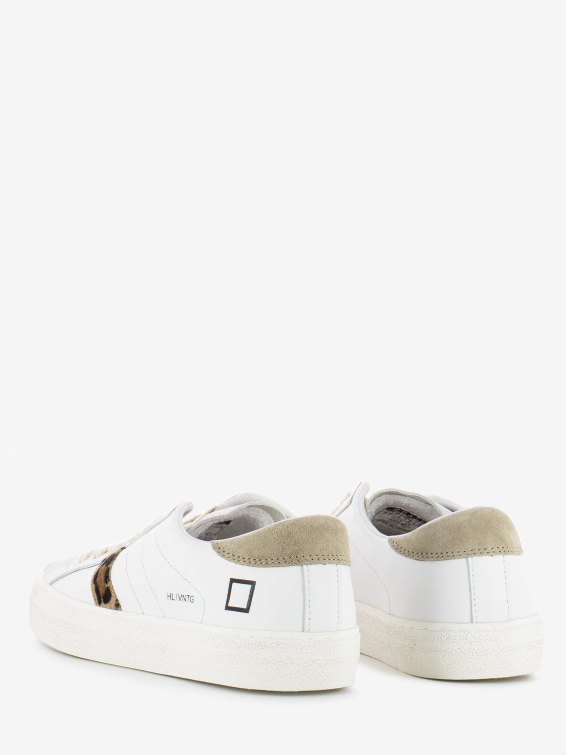 Hill low vintage calf white / leopard