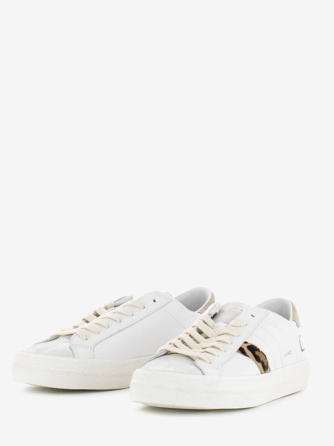 Hill low vintage calf white / leopard