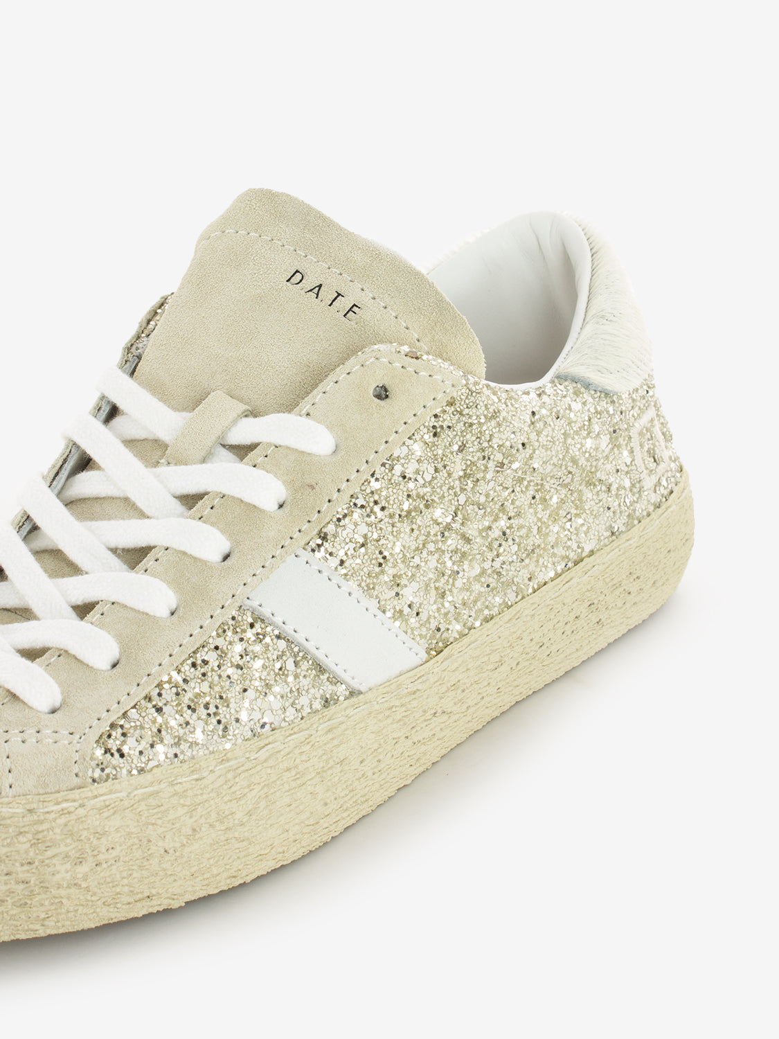 Sneakers Hill low glitter platinum
