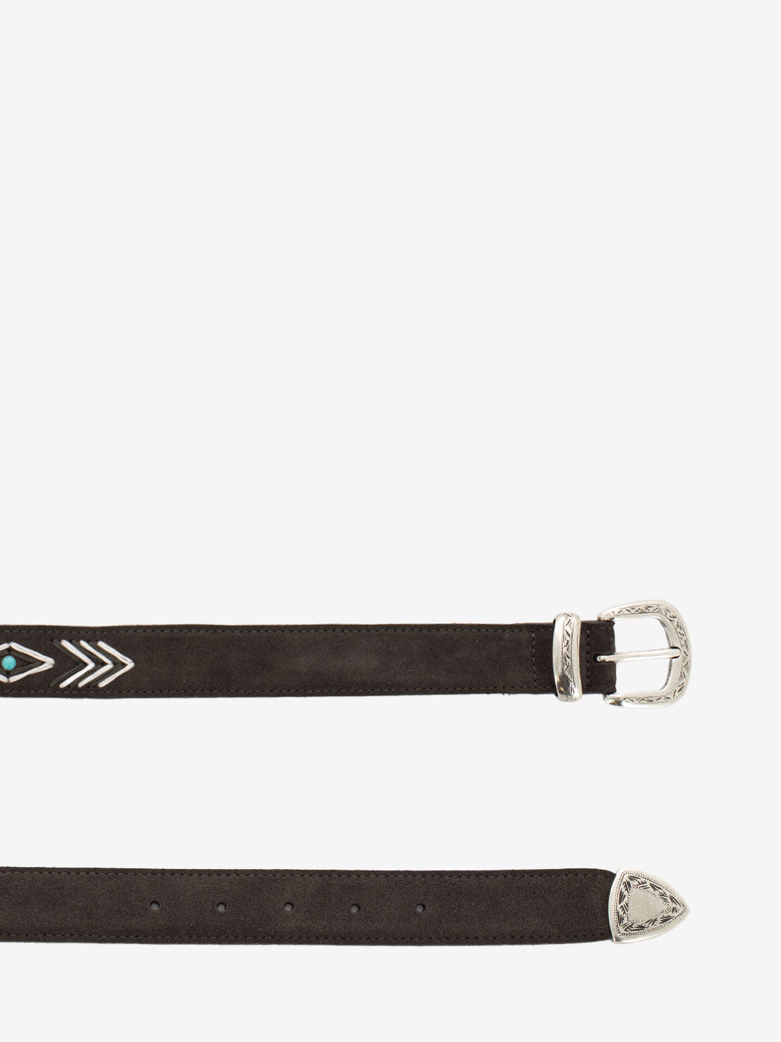 Dark brown kaleido tris texas camox belt