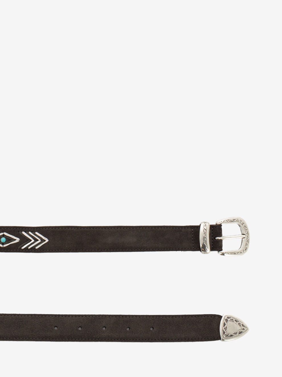 Dark brown kaleido tris texas camox belt