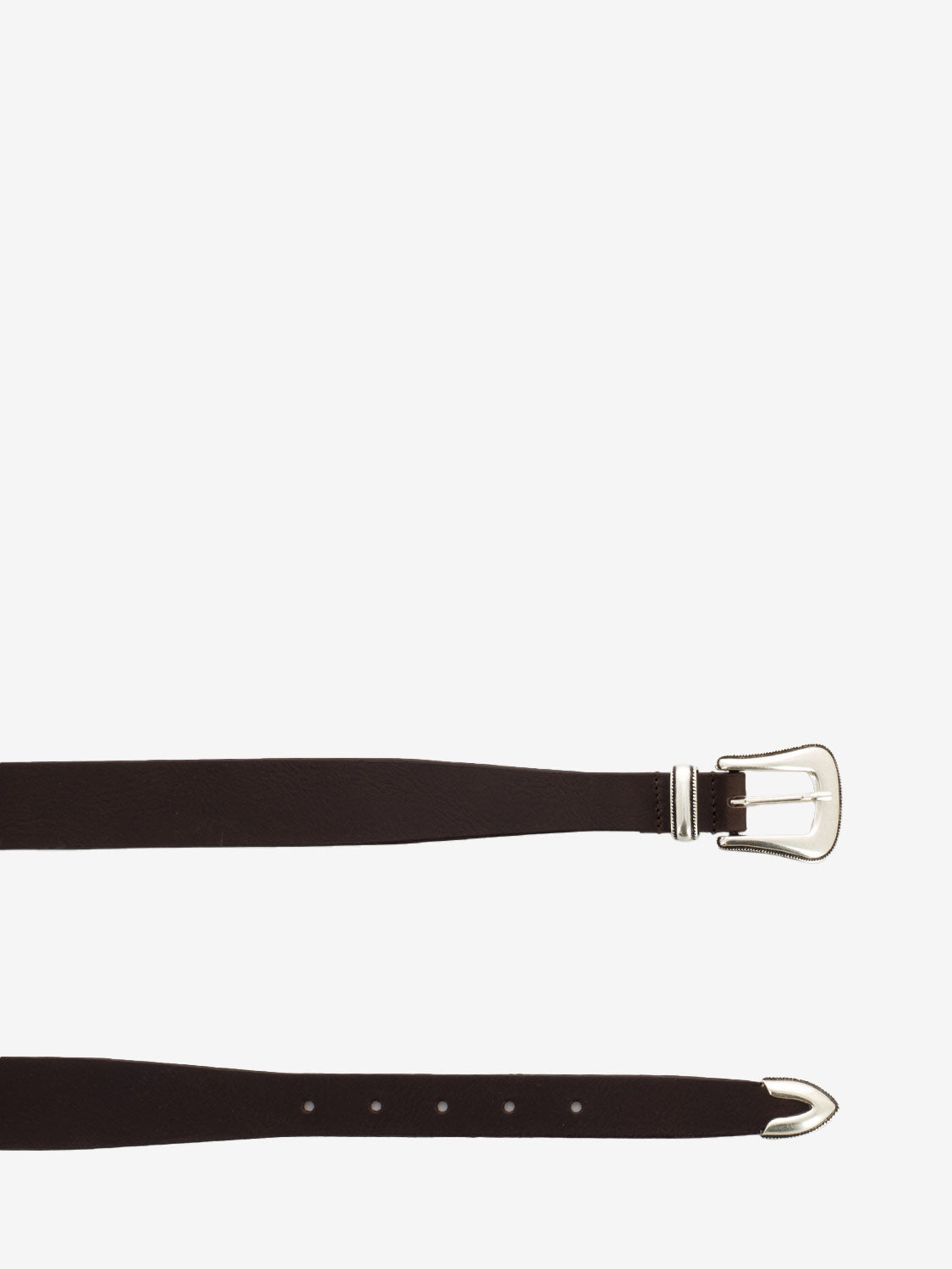 Dark brown leather belt