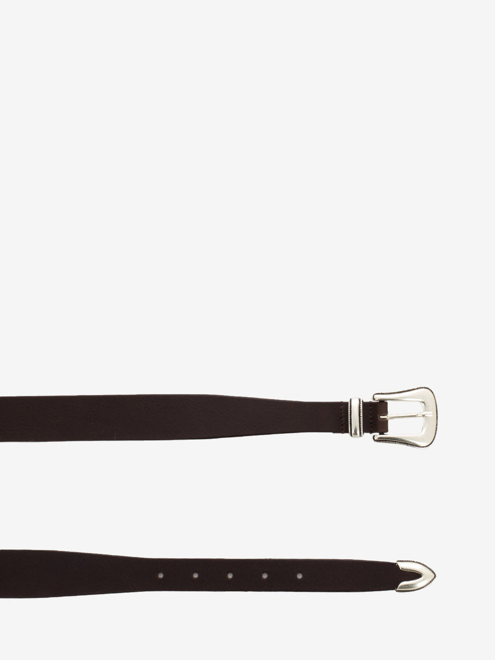 Dark brown leather belt