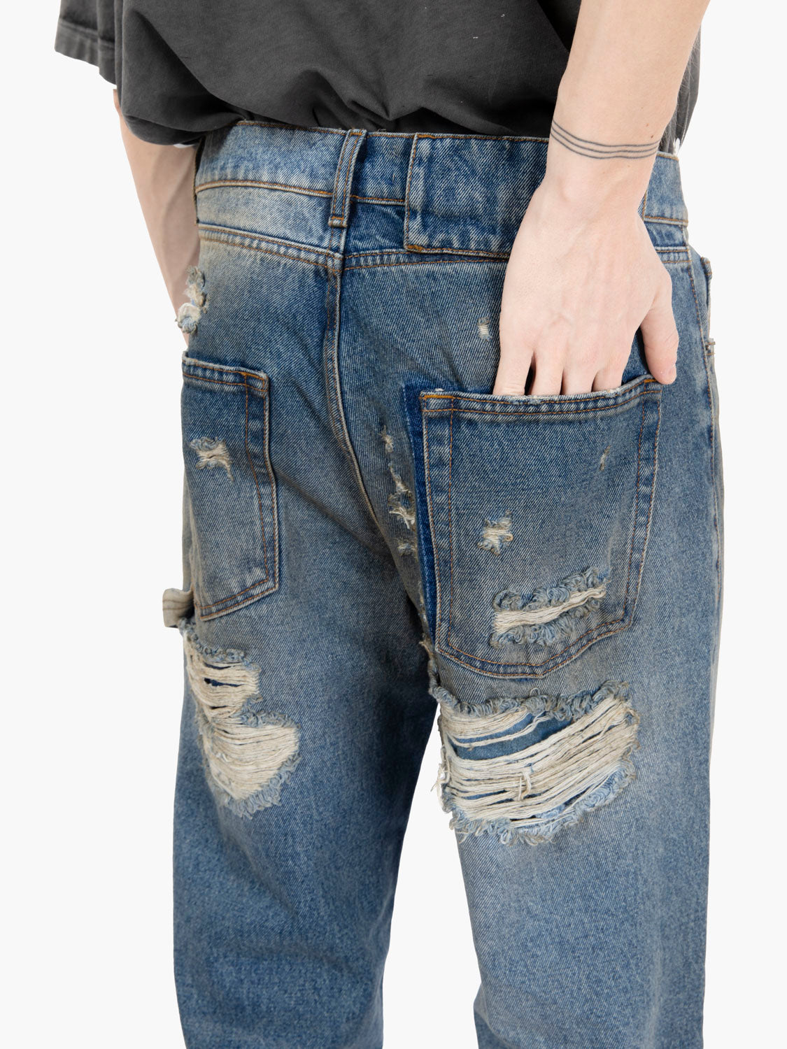 Jeans Vesta single knee work light blue