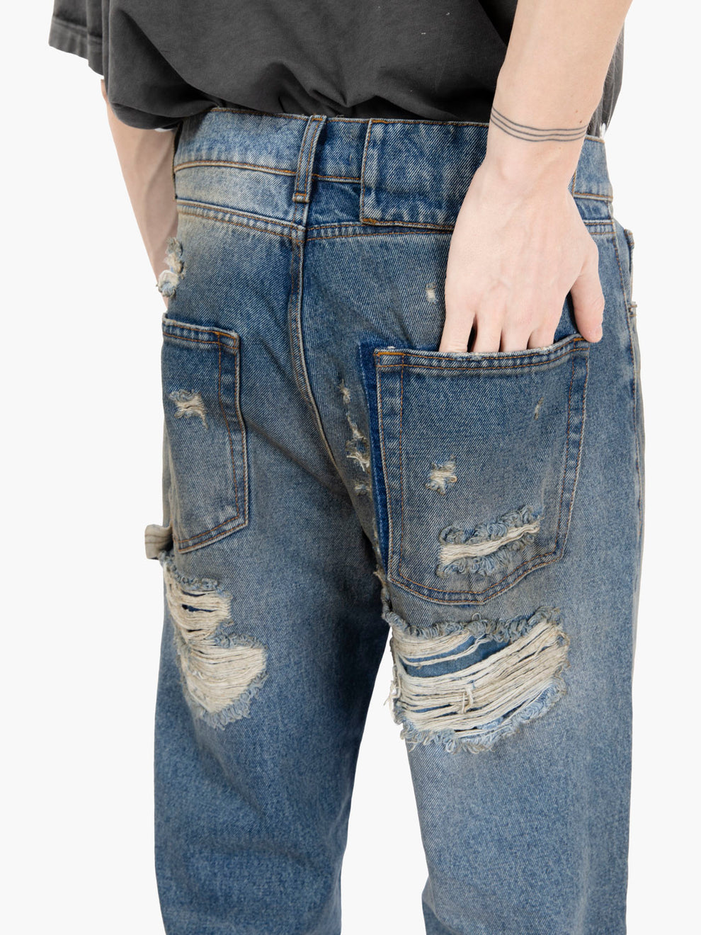 Jeans Vesta single knee work light blue