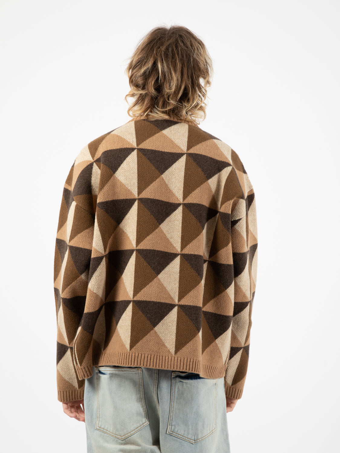 Maglione Dima Pattern Sweater Brown multitone