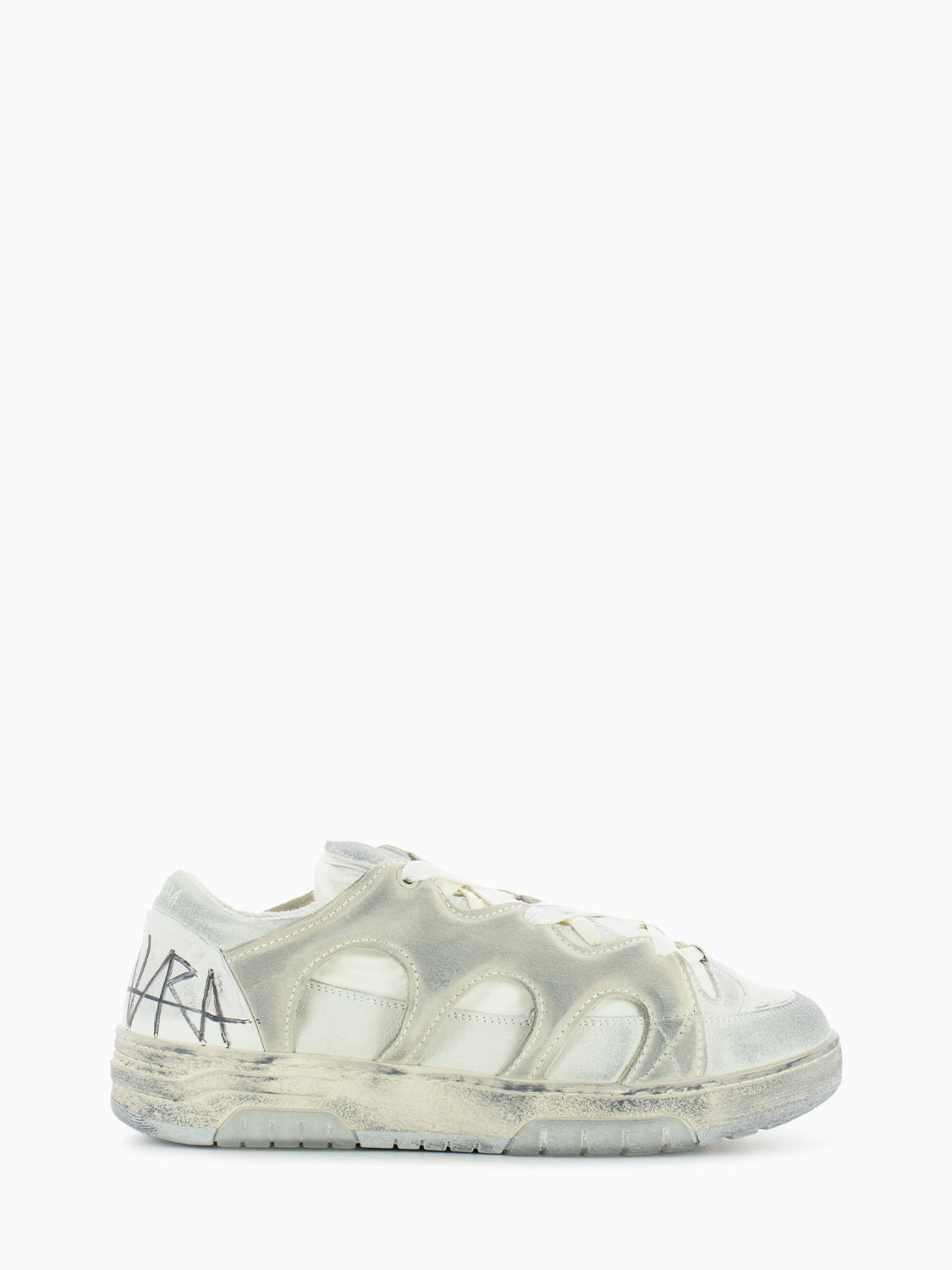 Santha Model 1 Cream/Off White Destroyed Sneaker