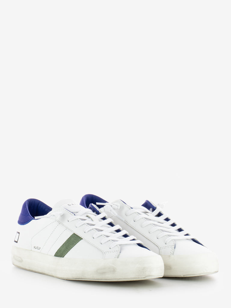 D.A.T.E. - Sneakers Hill Low Calf white / bluette