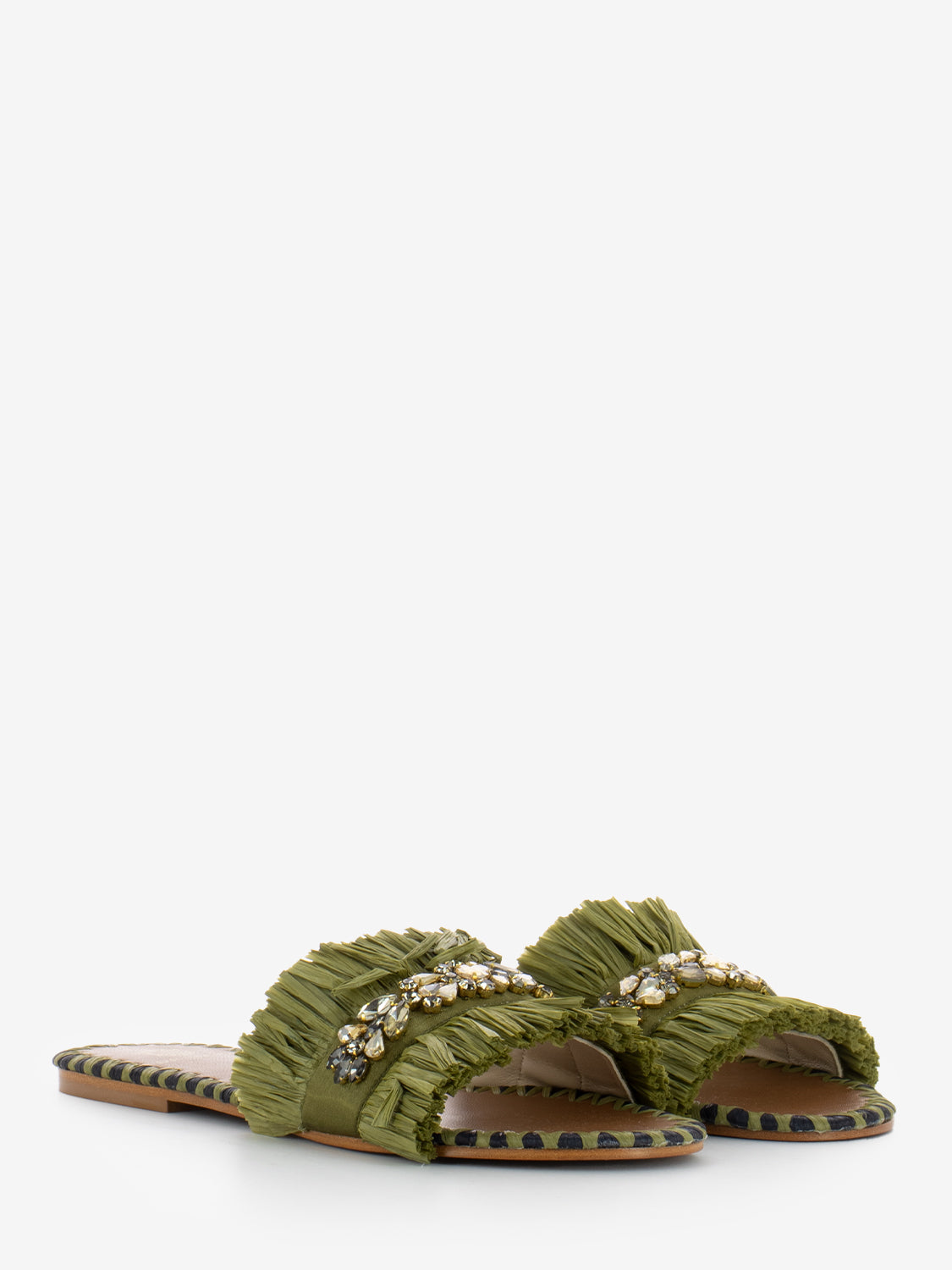 Semira slippers military green