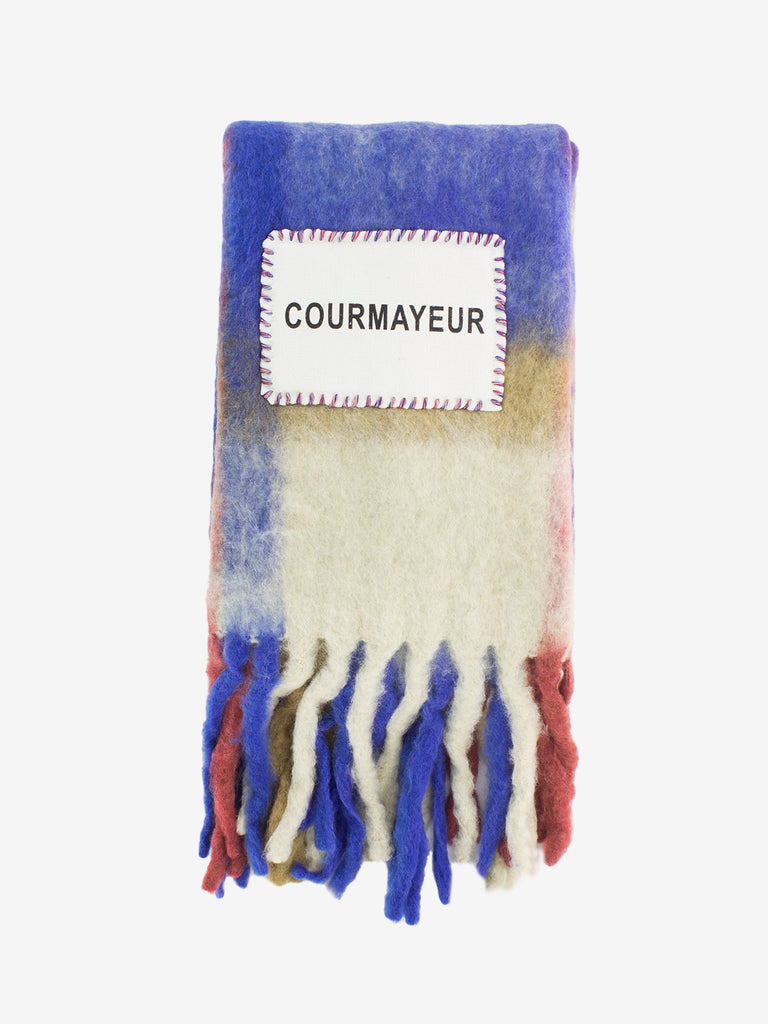 DE SIENA - Sciarpa Courmayeur blue / camel / red
