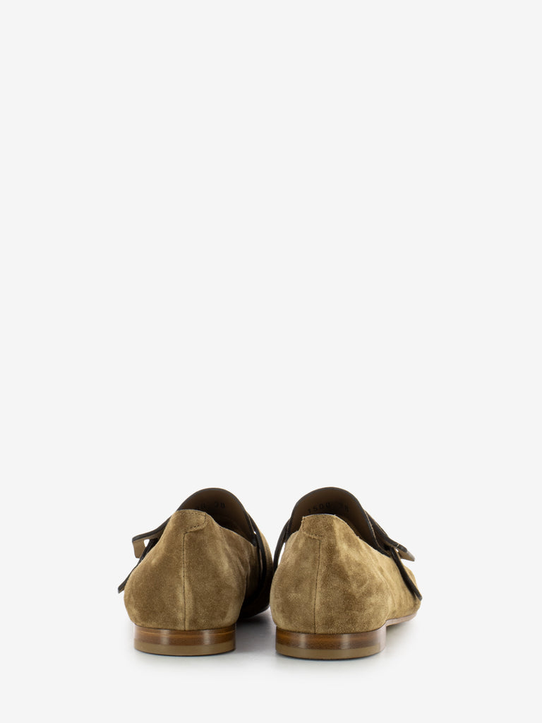 DEL CARLO - Mocassino Softy in camoscio noce
