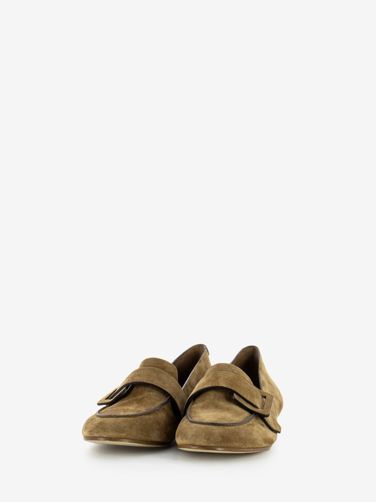 DEL CARLO - Mocassino Softy in camoscio noce