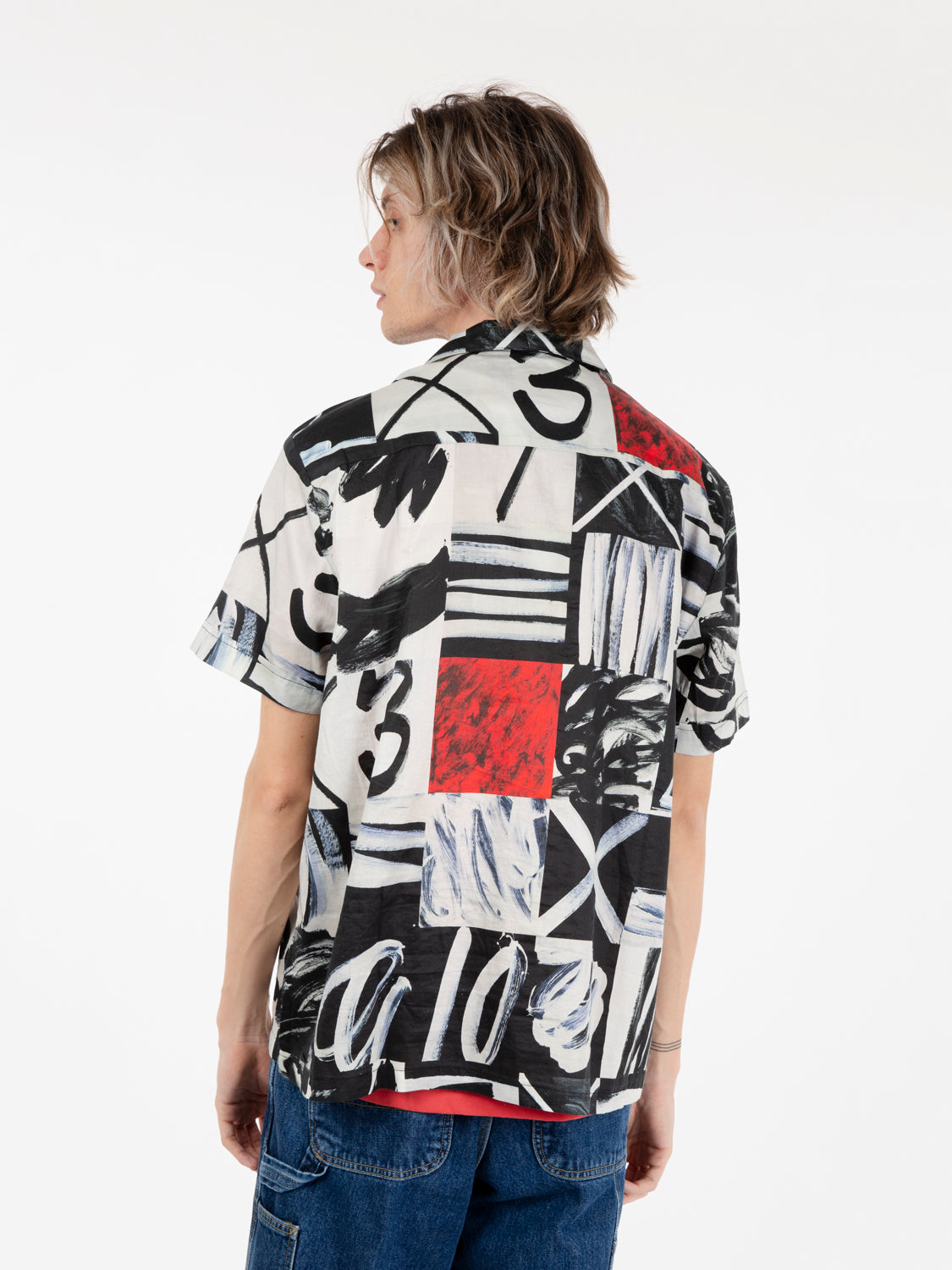 Soft cotton shirt grey / black