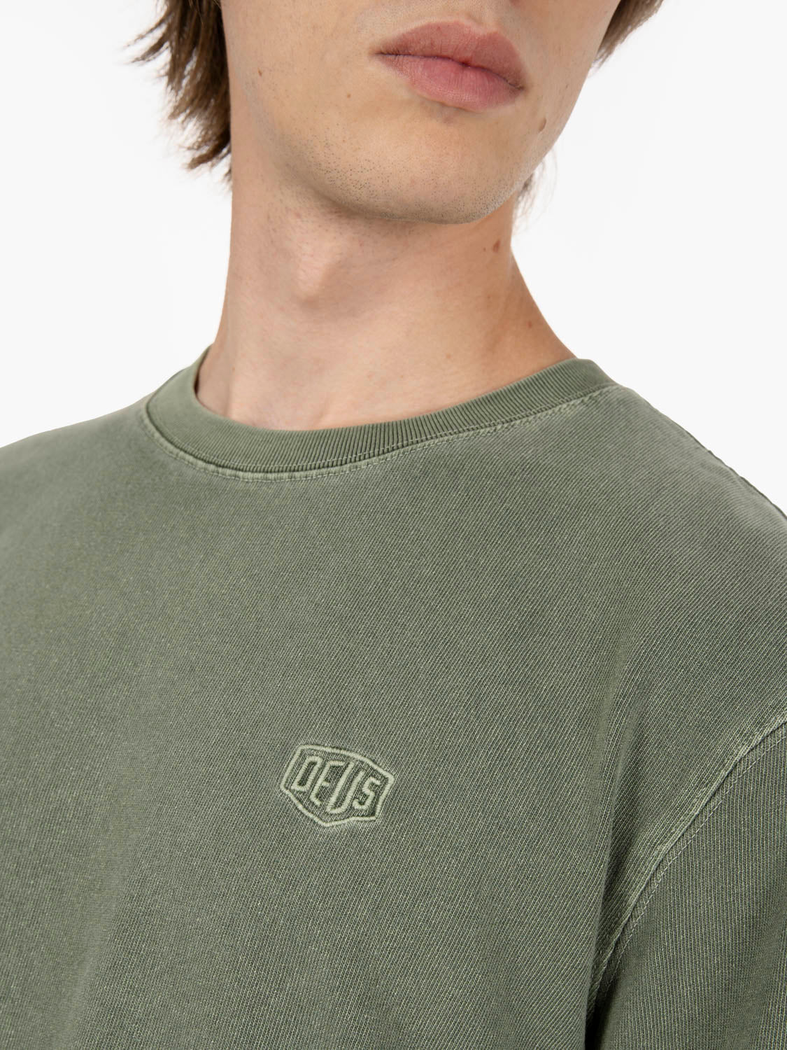 Shield garment dyed tee cypress green