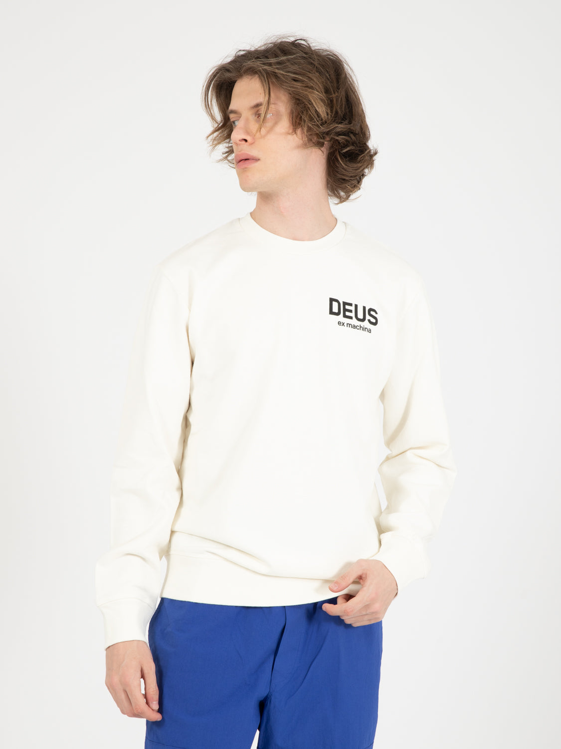 Felpa girocollo Rasco vintage white