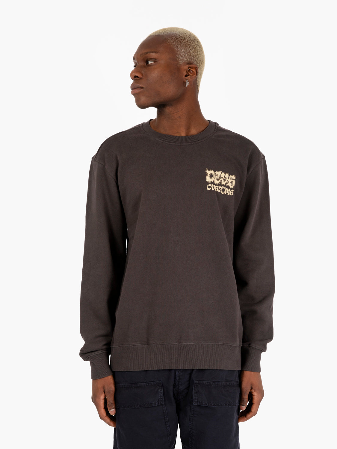 Rinse wash crew anthracite sweatshirt