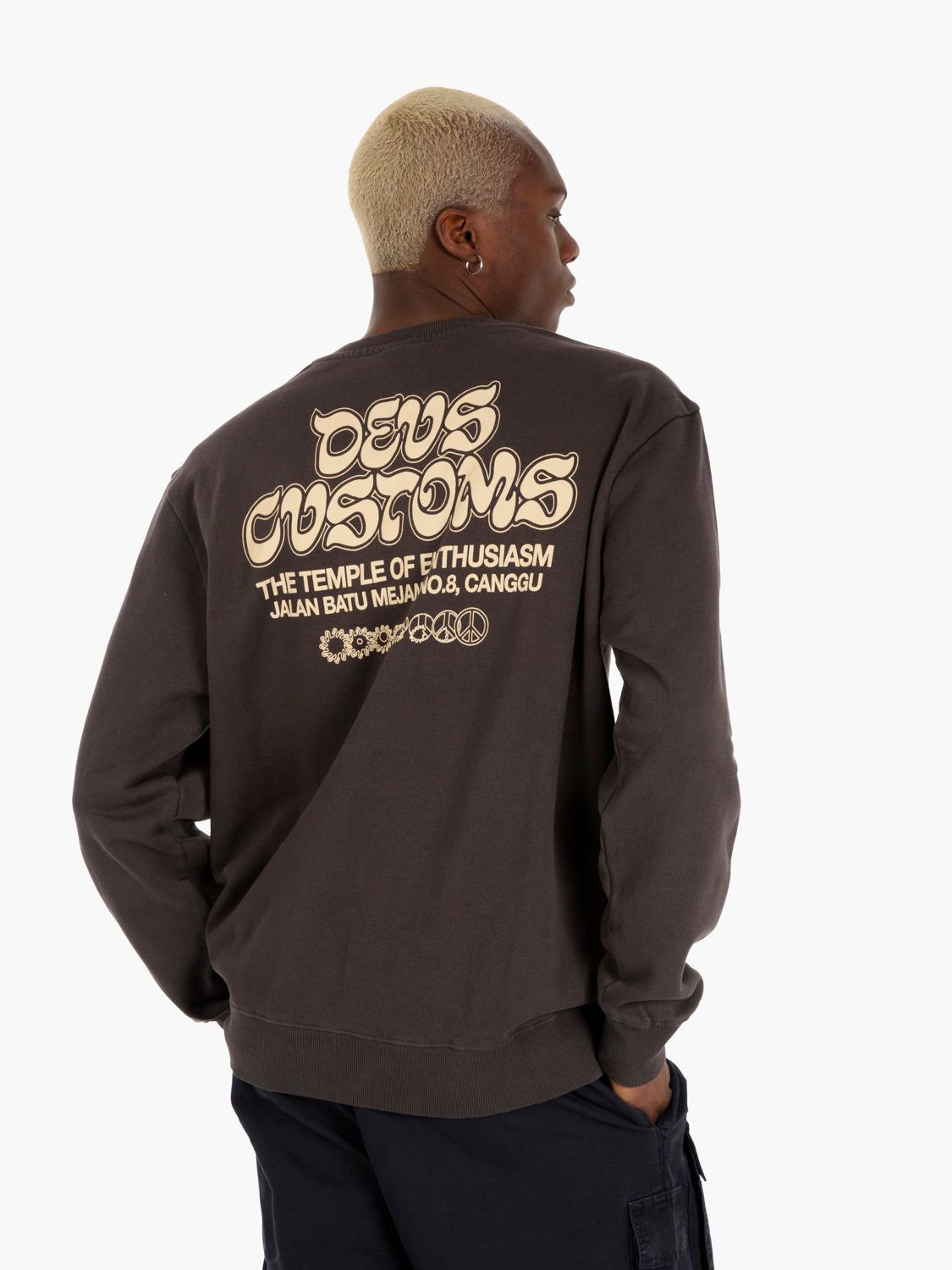 Rinse wash crew anthracite sweatshirt