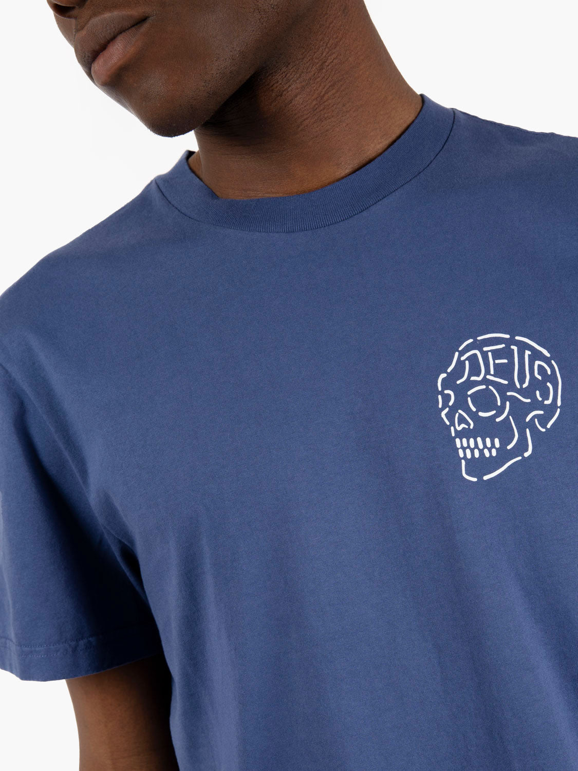 T-shirt Venice skull mechanic blue