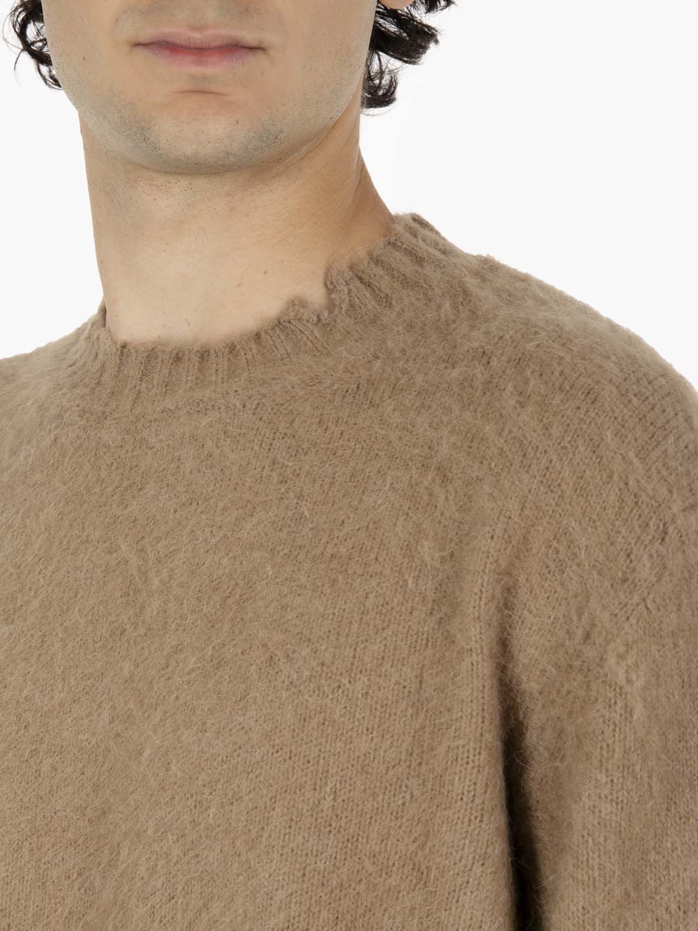 Crewneck brushed taupe