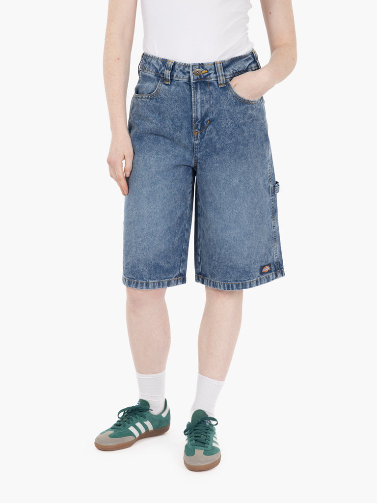DICKIES - Carpenter denim jort W rinsed fade blue