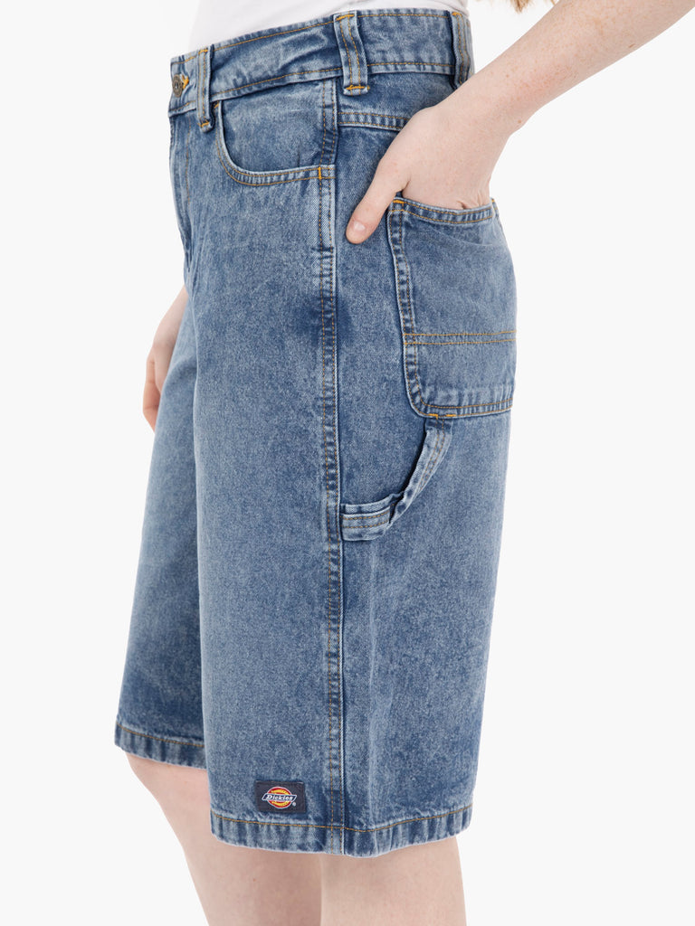 DICKIES - Carpenter denim jort W rinsed fade blue