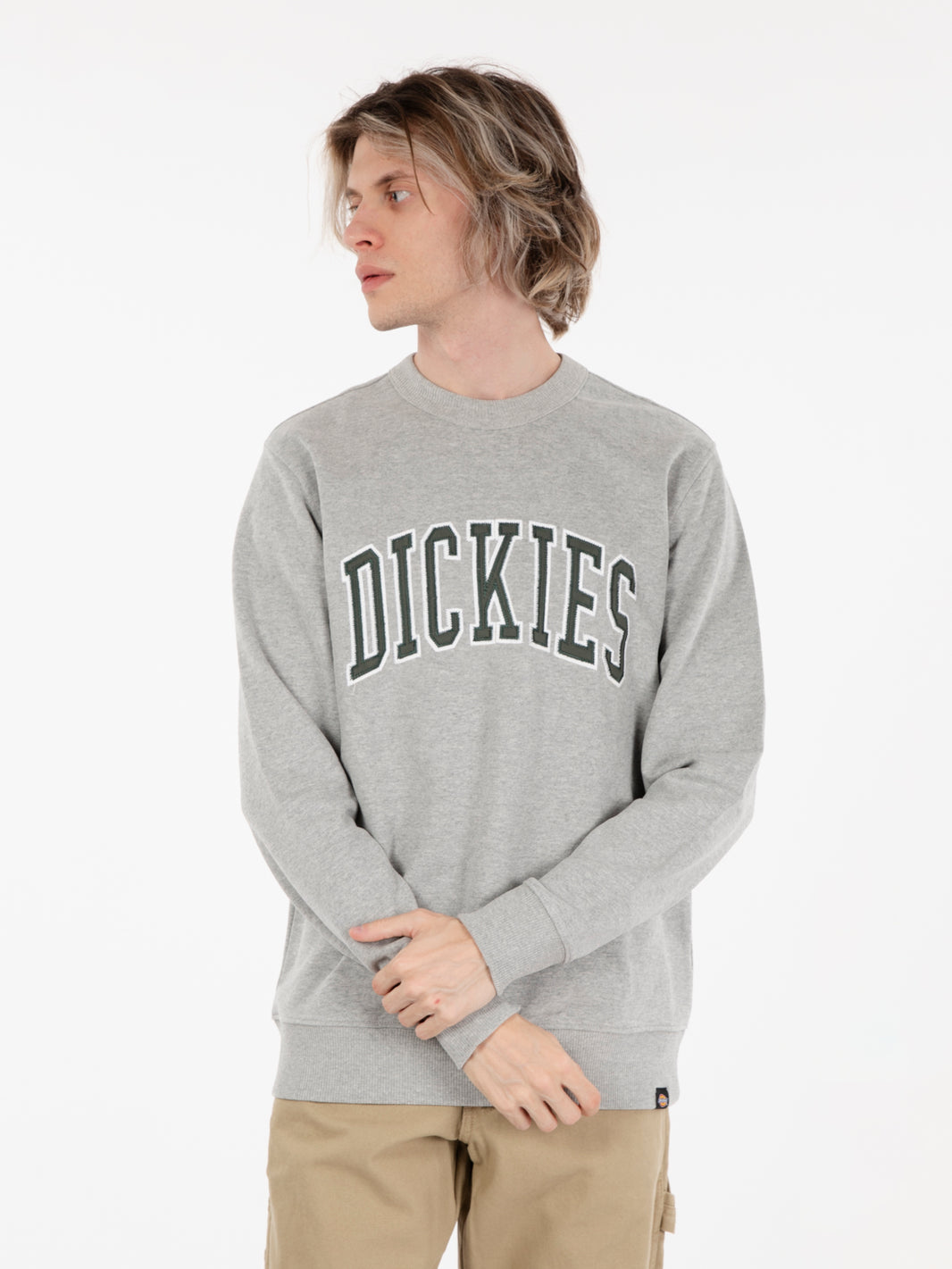 Aitikin crewneck sweatshirt grey / dark forest