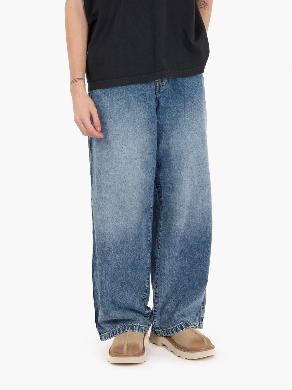 Loose Wave Denim Rinsed Blue