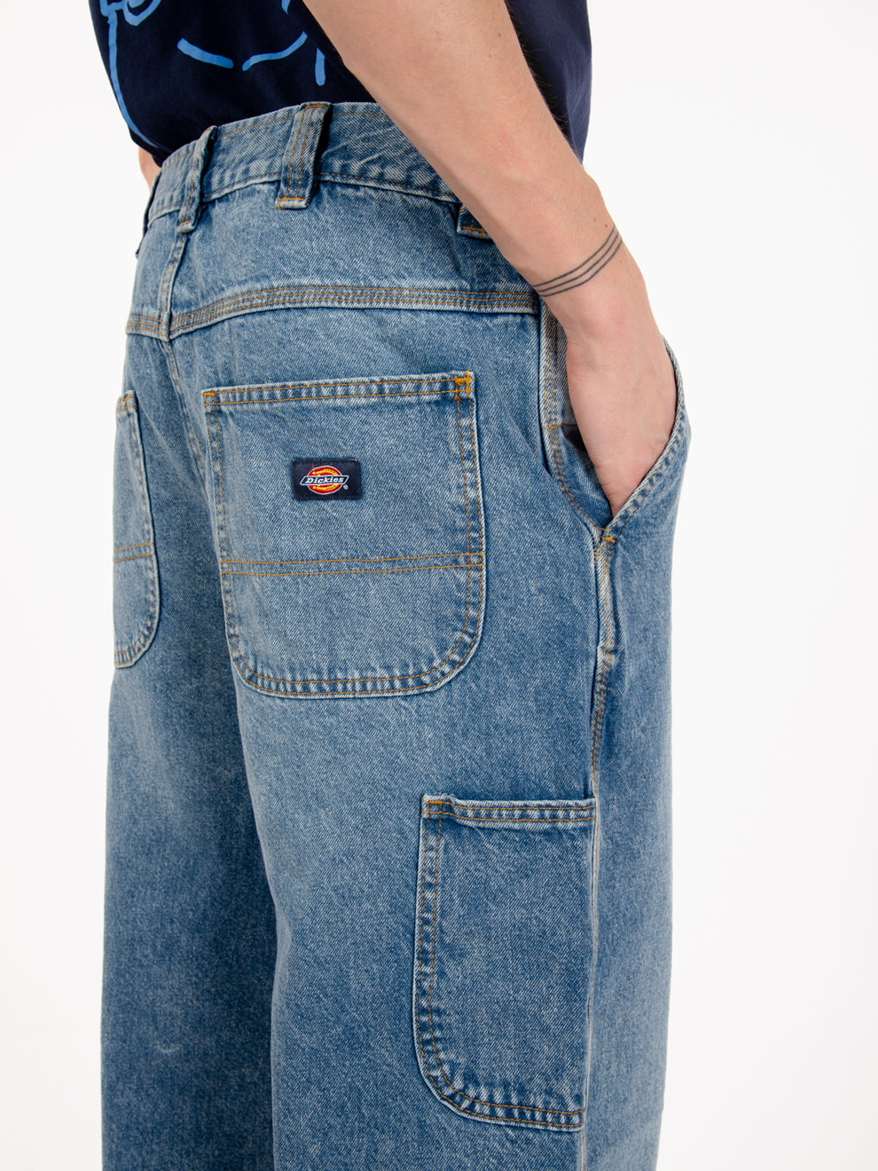 Madison baggy pant rinsed blue