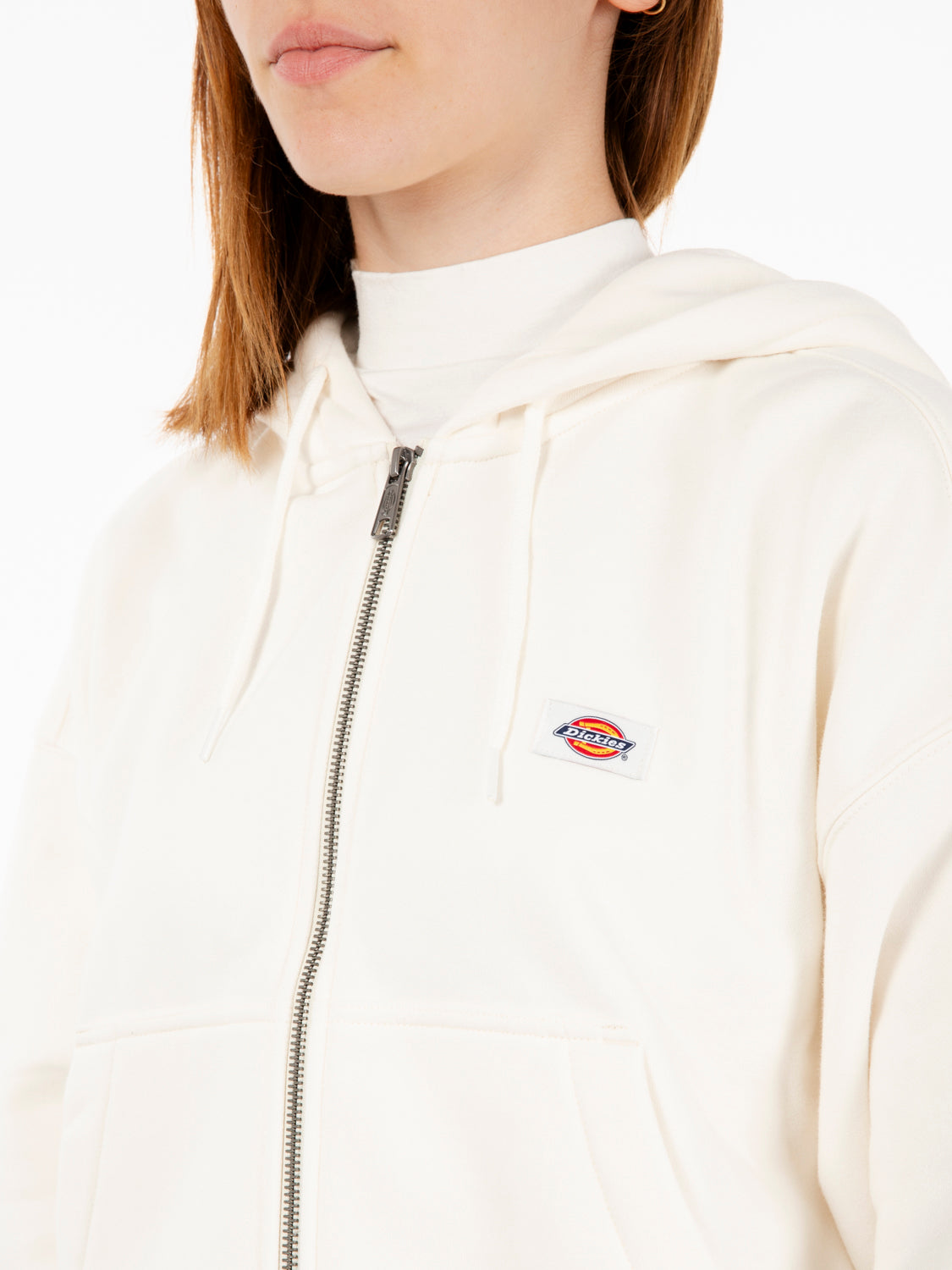 Oakport zip hoodie ecru