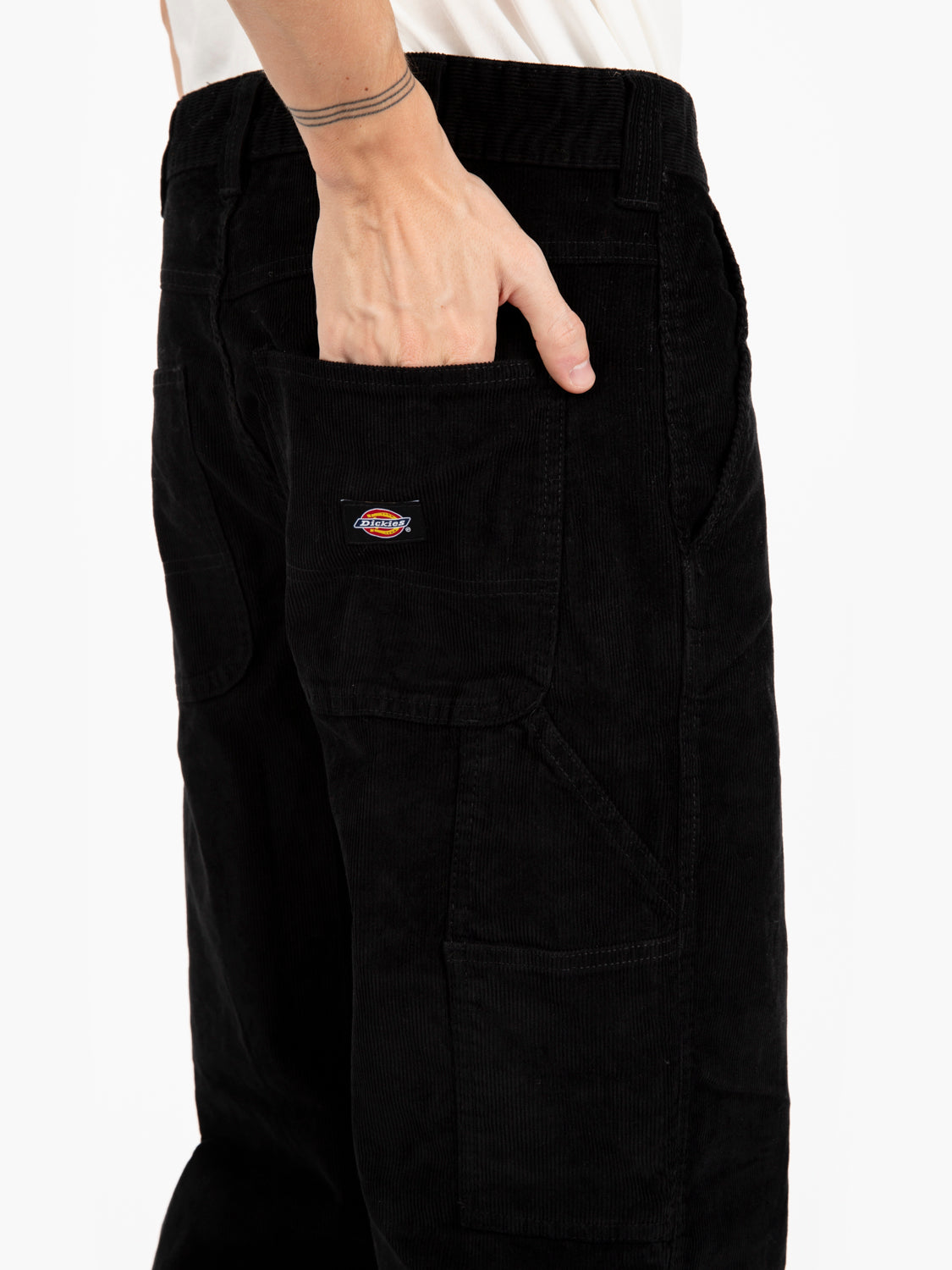 Carpenter corduroy black trousers
