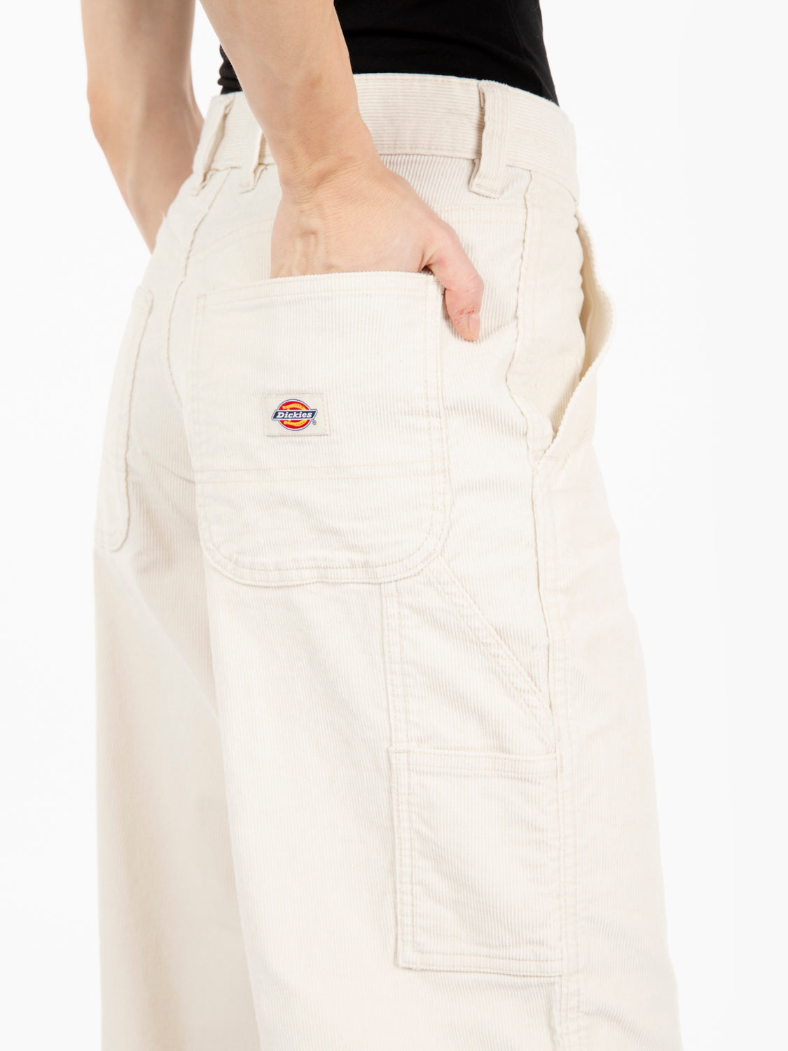 Corduroy carpenter trousers w whitecap gray
