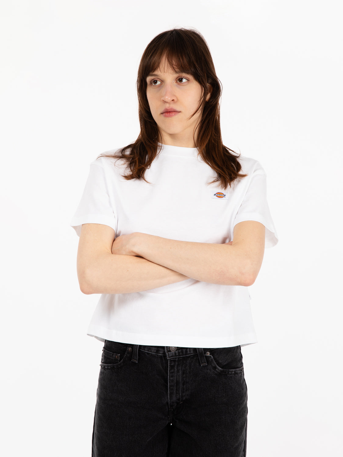 Oakport boxy ss tee white