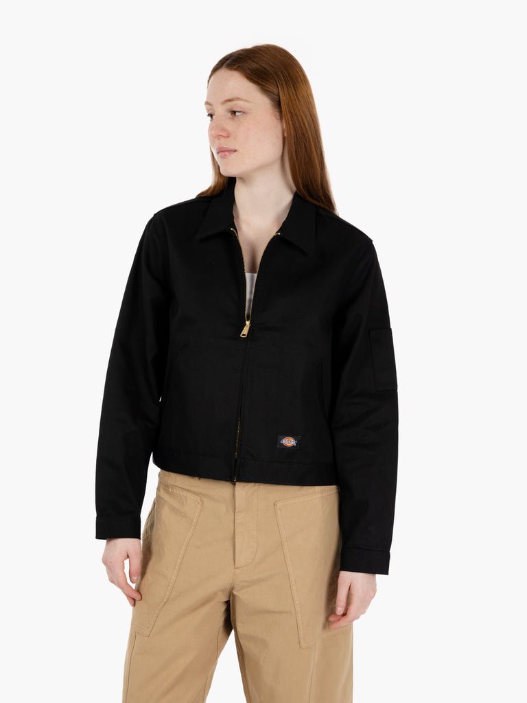 DICKIES - Unlined cropped Eisenhower jacket black