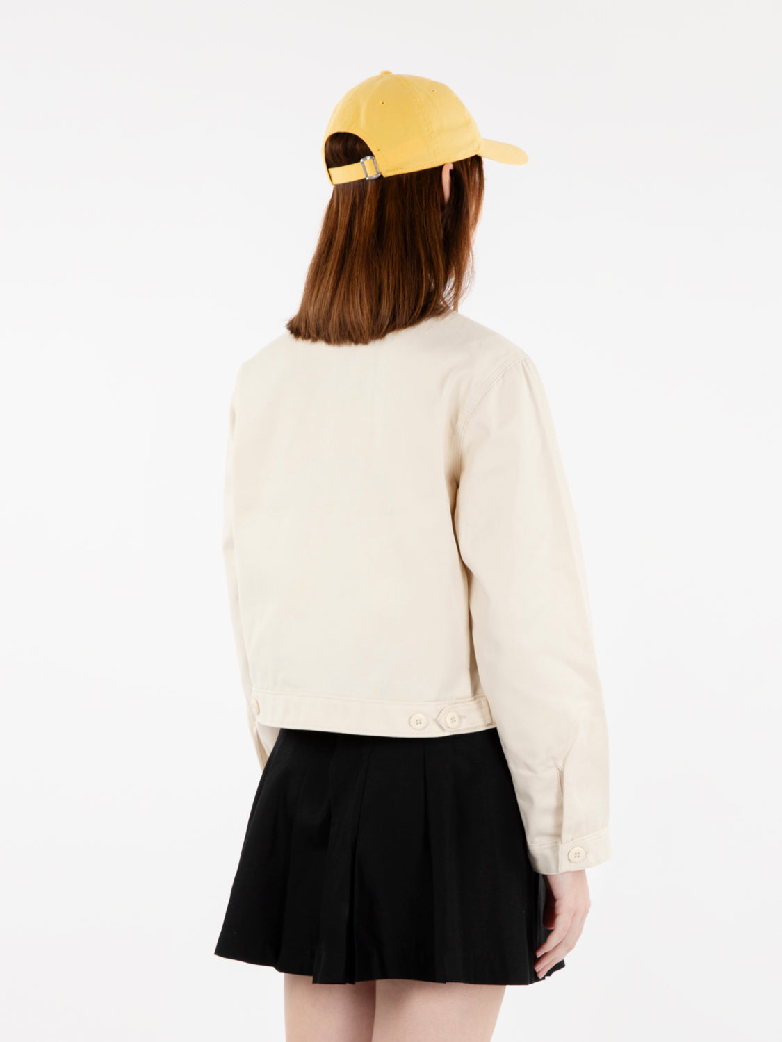 W unlined cropped eisenhower jacket whitecap gray