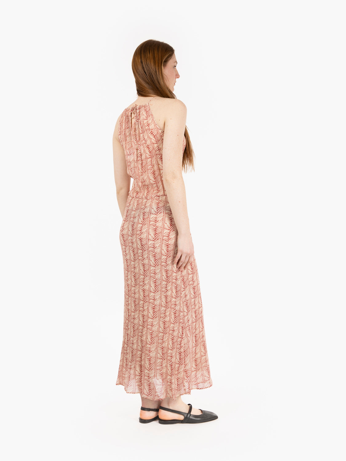 White coral long dress / ranzia