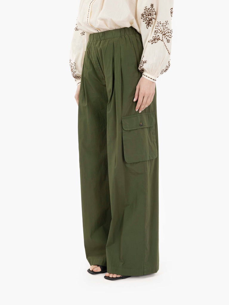DIEGA - Pantaloni cargo con tasche kaki