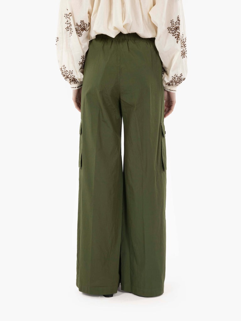 DIEGA - Pantaloni cargo con tasche kaki