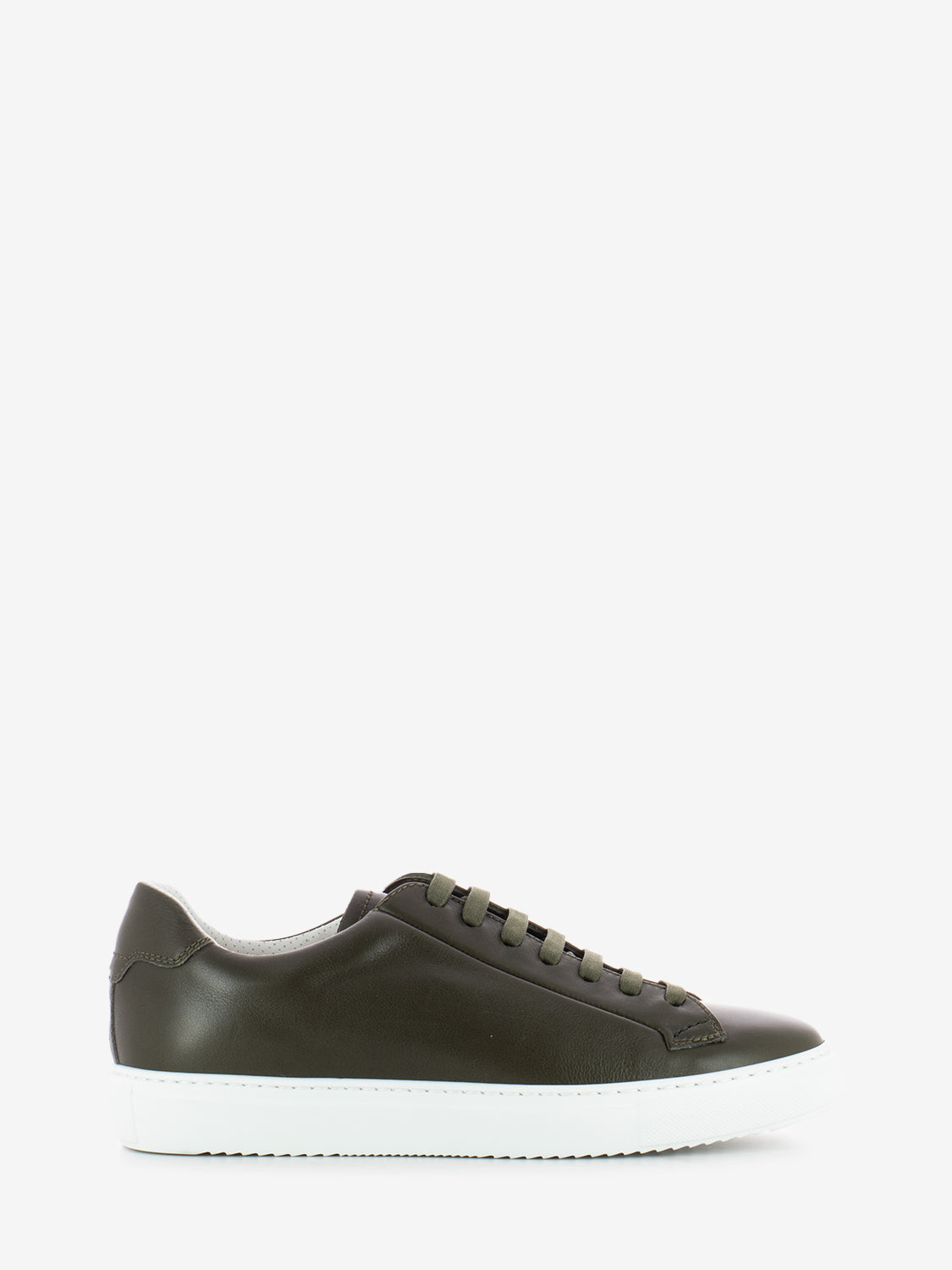 Olive Chiffon Sneaker with White Bottom
