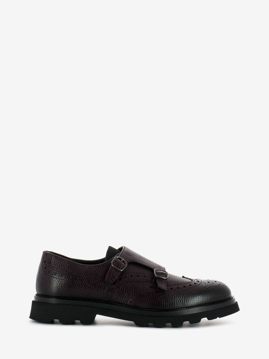 Monk Strap double dovetail buckle plum