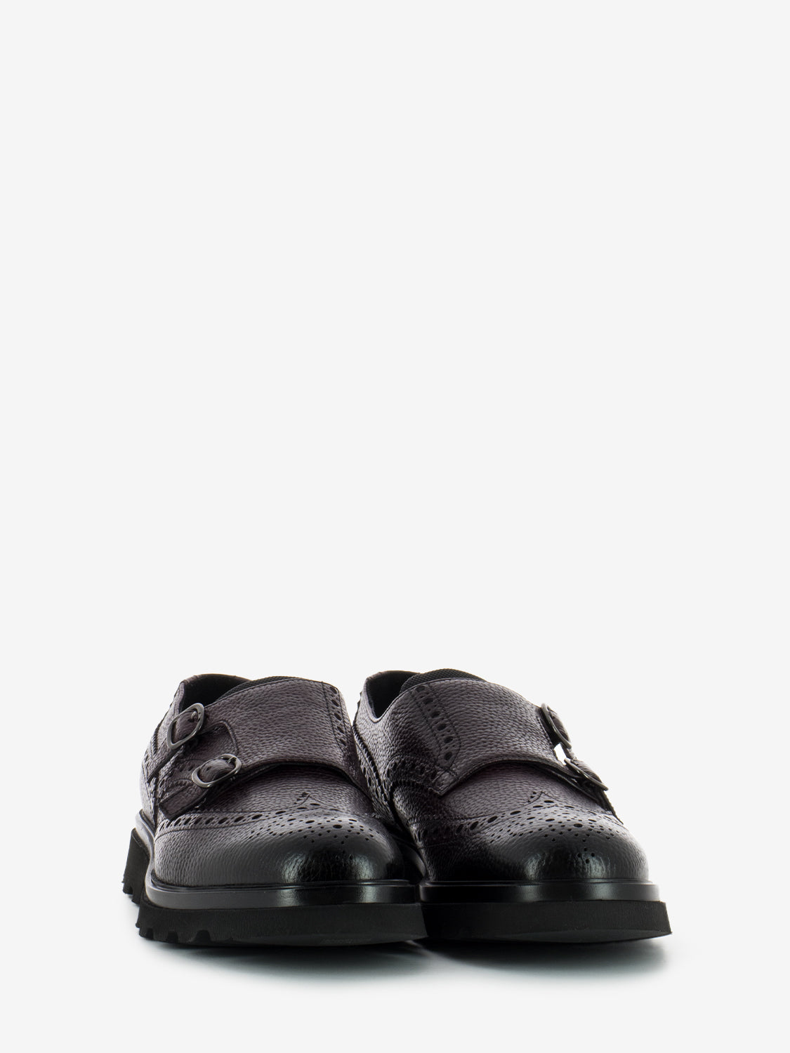 Monk Strap double dovetail buckle plum