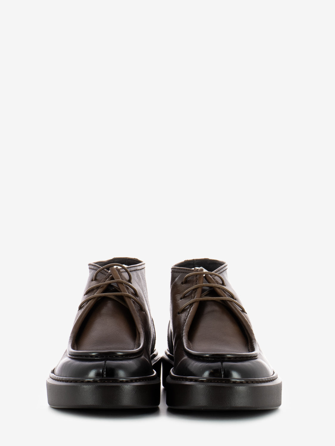Brown Leather Parabout Chukka Boots