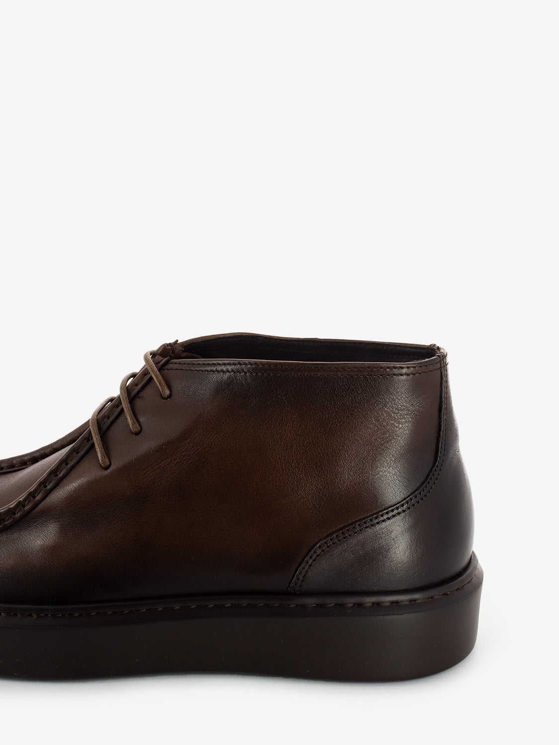 Brown Leather Parabout Chukka Boots