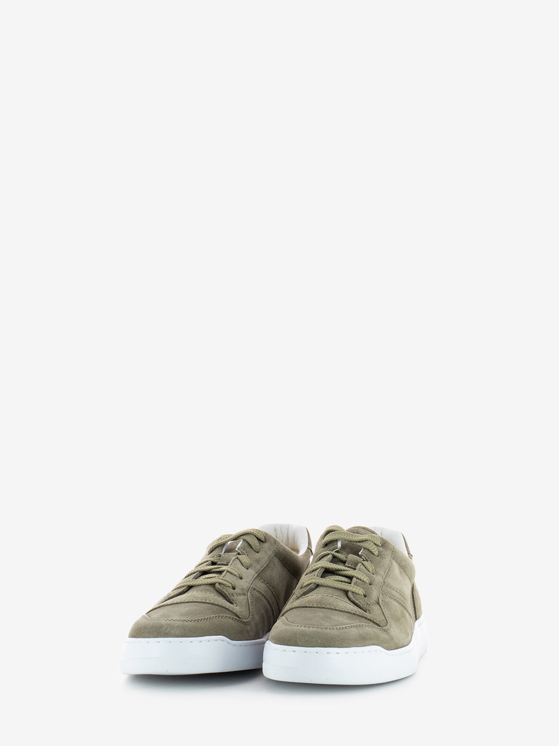 Wash nut sneaker with white sole