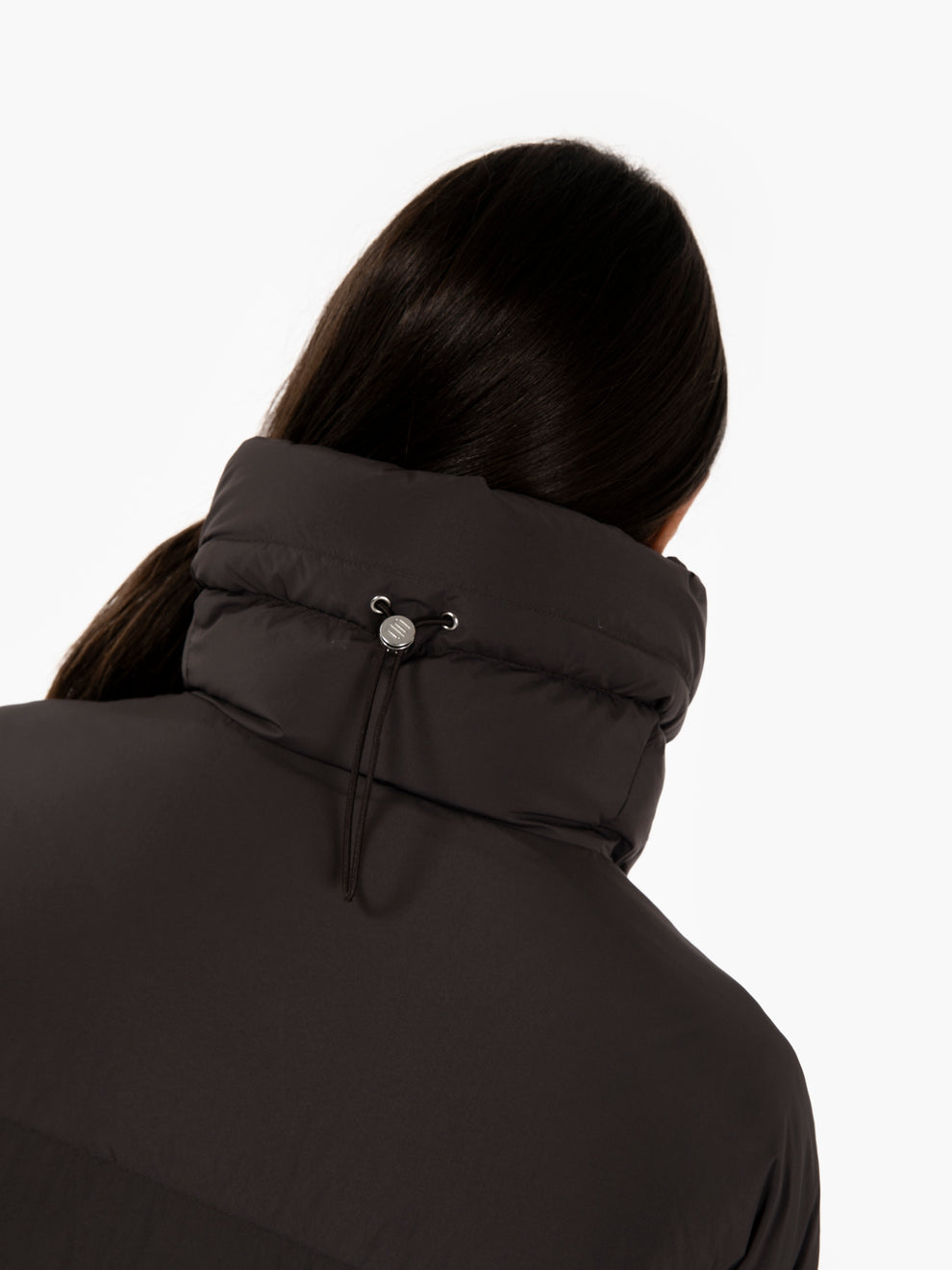 Shiva brown oversized long down jacket