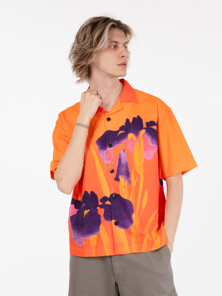 EDWIN - Camicia Arisu arancio / multicolor