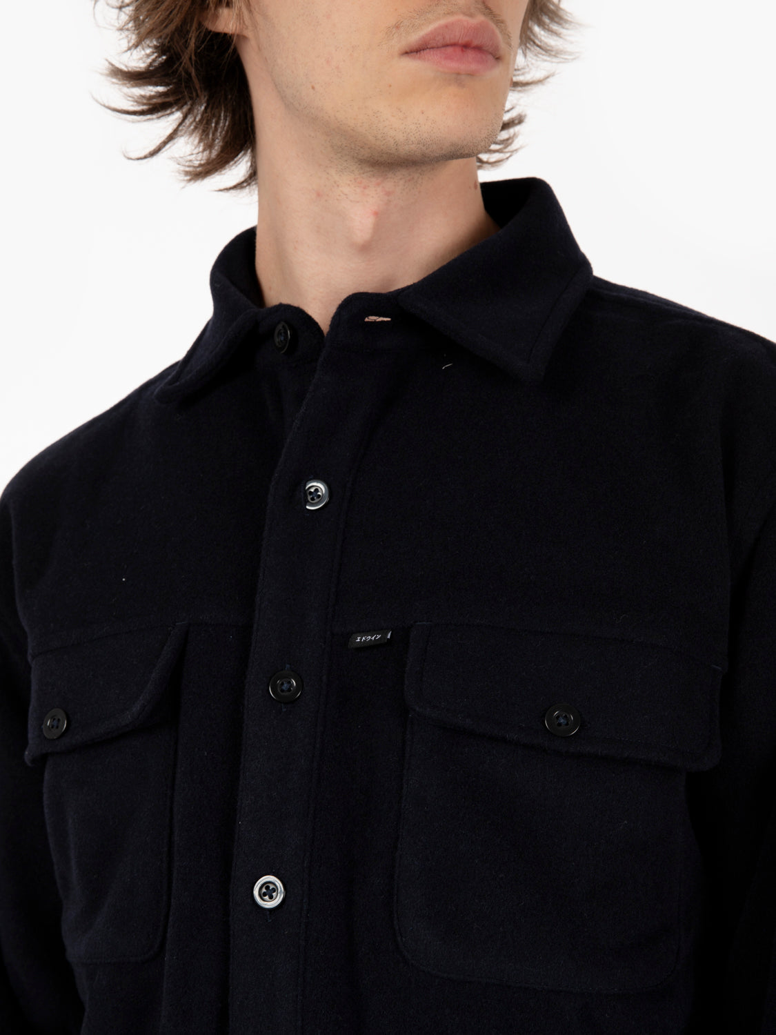 Camicia Jowen overshirt maritime blue