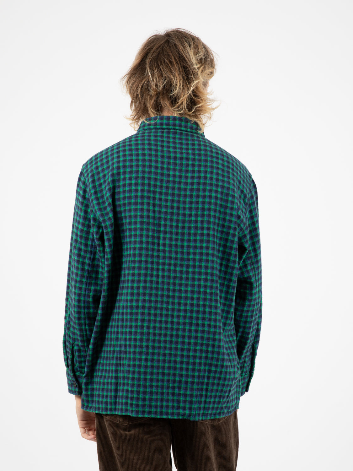 Camicia oversize navy / green