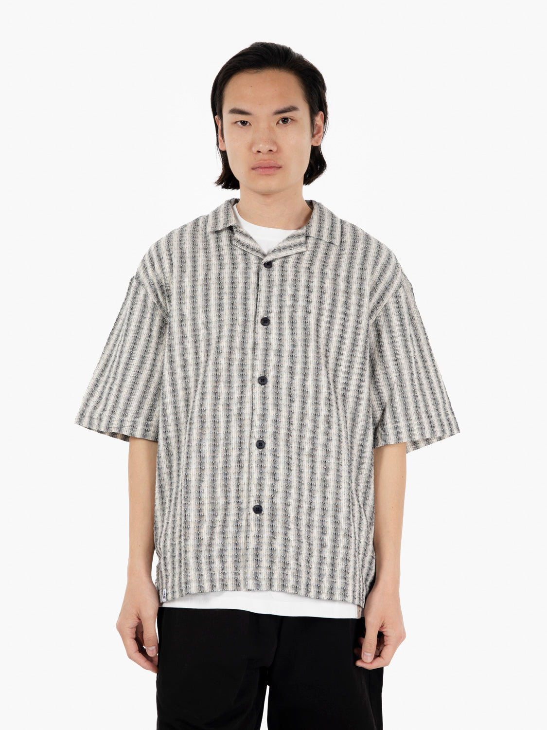 Camicia Saga a maniche corte black / white