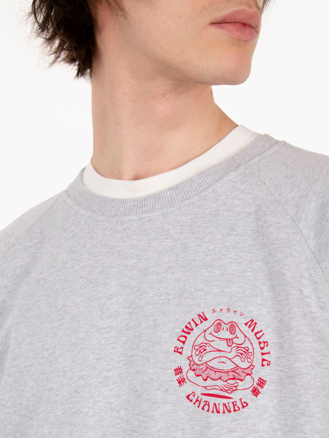 Felpa crewneck "Music Channel" sweat grey