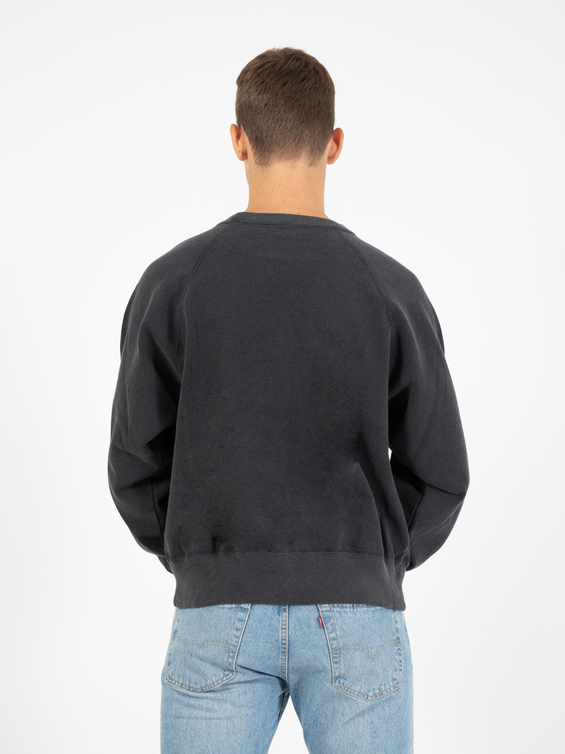Felpa raglan-sleeve crewneck black